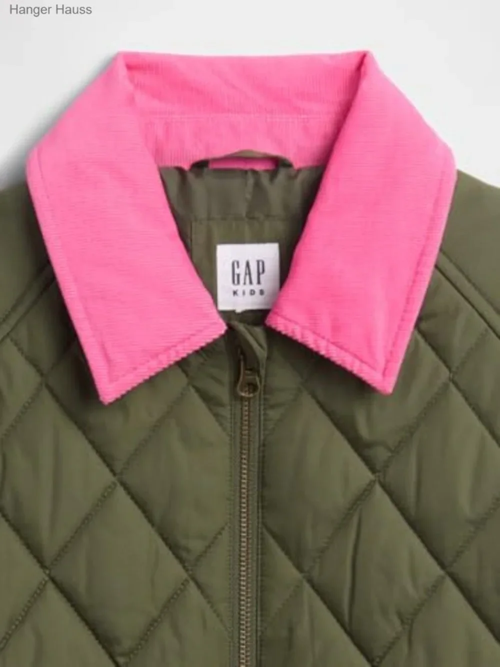 Girls Quilted Cotton Jacket Long Sleeve Pull-On Fall Coat